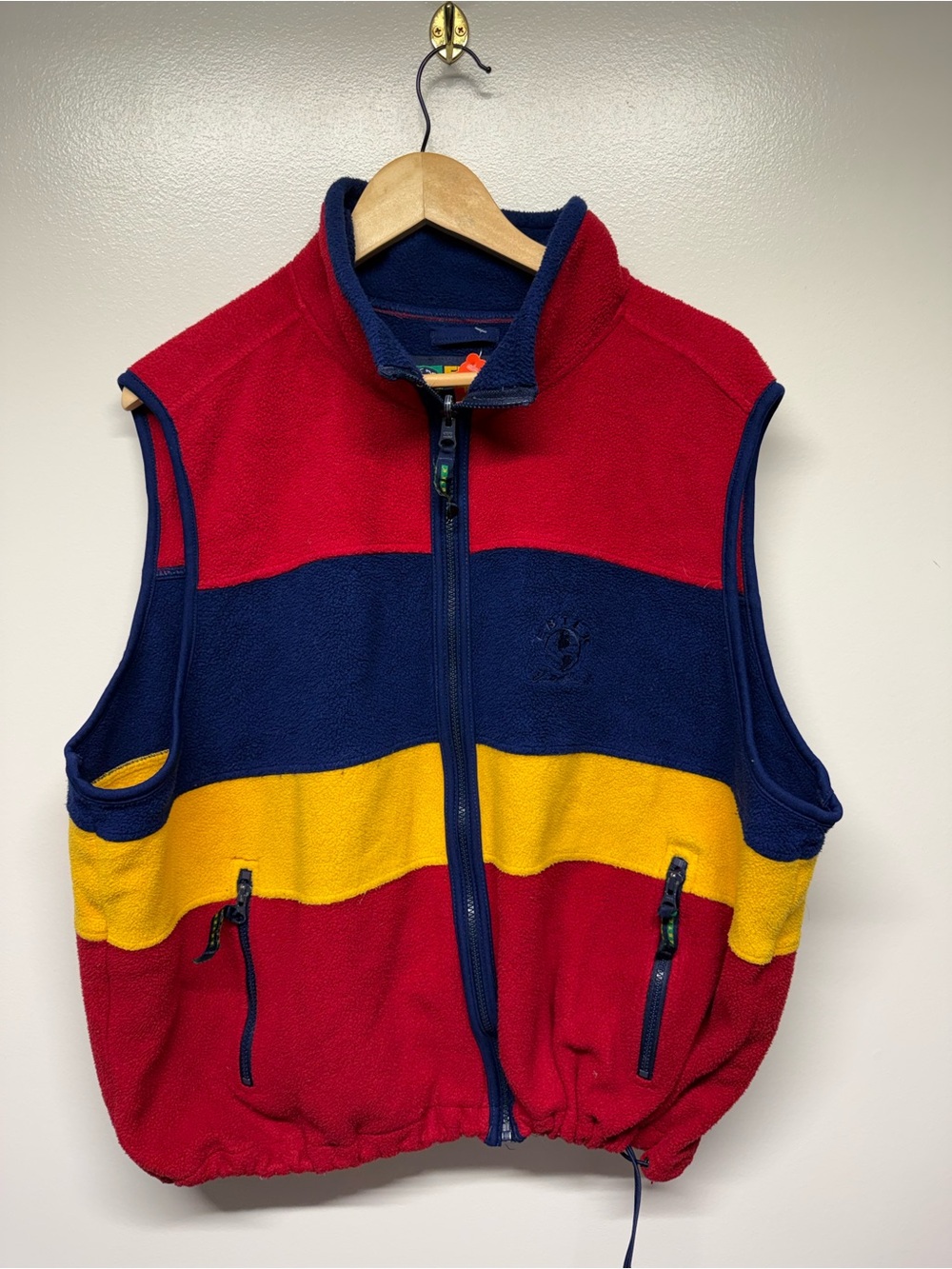 Vintage EBTEK Eddie Bauer Colorblock Fleece Vest Men's XL
